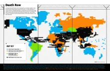 Na tej mapie zobaczysz w jakich państwach wykonuje się karę śmierci.