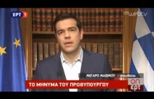 Orędzie premiera Grecji Alexisa Ciprasa do narodu