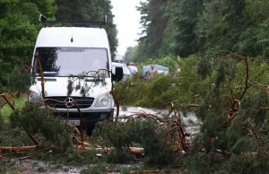 STRZELCE KRAJ.: Burza w Lubuskiem. Gałęzie i drzewa leciały na drogę, grad...