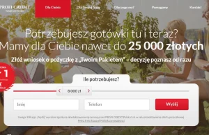 Profi Credit - szybka pożyczka