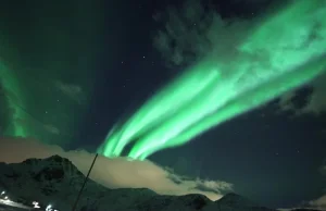 Piękna zorza polarna w Norwegii