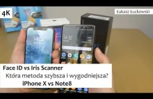 Face ID vs Iris Scanner Która metoda SZYBSZA i WYGODNIEJSZA? | iPhone X vs Note8