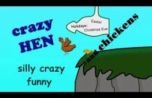 Hen Chickens Easter Crazy Funny Flying Wishes