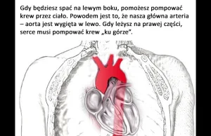 Spanie na lewym boczku a zdrowie.