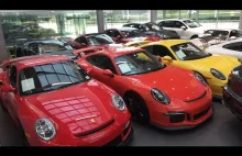Bardzo duże stężenie samochodów marki Porsche na małej powierzchni