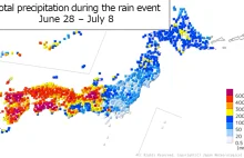 Rekordowe ulewy w Japonii. W kilka dni spadła 4 miesięczna norma!
