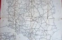 Mapa połączeń kolejowych z 1986 roku