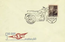 Okolicznościowa koperta z motocyklem WSK.