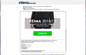 Interia i o2 rozesłały swoim użytkownikom reklamę sklepu złodziei.