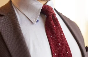 Knit – dziergany krawat casualowy