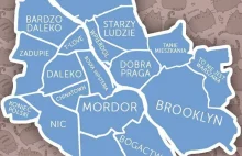 Mapa Warszawy z przymrużeniem oka