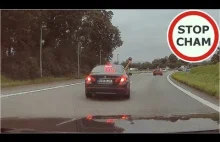 Niemiecka Policja zajeżdża drogę i zatrzymuje za brak ostrożności bo ...