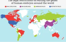 Infografika: Gdzie nie wolno zmieniać kodu genetycznego ludzkich embrionów?