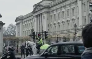 Nagi mężczyzna ucieka oknem z pałacu Buckingham