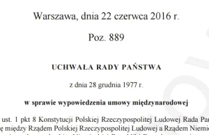 Uchwała Rady Państwa z 1977 r. — dziś opublikowana w Dzienniku Ustaw!