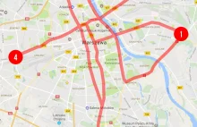 Jutro paraliż Warszawy, protestują taksówkarze, którędy pojadą? [MAPA]