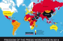 Wolność prasy na świecie 2014.