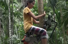 Hinduski rolnik zbudował maszynę do... wjeżdżania na drzewo ::
