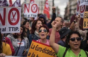 Protesty przeciwko neoliberalizmowi we Włoszech i Hiszpanii
