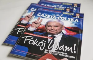 Jarosław Kaczyński jako Jezus Chrystus na okładce Gazety Polskiej.