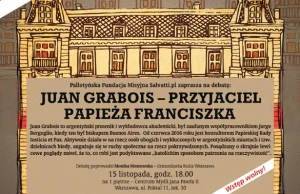 Warszawa: Spotkanie z przyjacielem papieża Franciszka