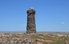 Niezwykła historia -"Człowiek Ptak" od 23 lat buduje kamienne wieże dla bocianów