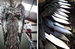 Rzeźbiarz spędza 2 lata na budowie anioła z 100,000 noży