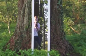 Niesamowita iluzja filmowa wywołuje złudzenie, że facet przechodzi przez lustro
