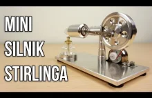 Silnik Stirlinga z generatorem prądu