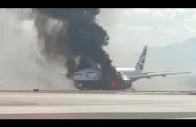 Samolot zapalił się podczas kołowania.