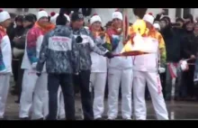 Ach te ruskie pochodnie - Pochodnia olimpijska w ogniu :)