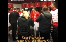 Piłkarze przyśmieszkowali w szatni z Andrzeja Dudy