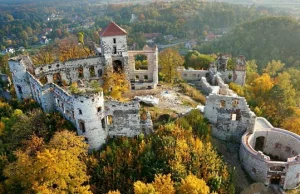 Ruiny zamku Tenczyn z lotu ptaka - GoPro 1080p [HD]