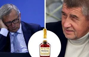 Premier Czech przybył do Junckera z flaszką. "To je alkoholik" – wyjaśnił