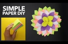 SIMPLE Paper Dahlia. Amazing and EASY Origami tutorial. STICKY NOTES...