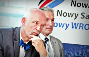 Janusz Korwin-Mikke chce tańszej wody i prywatyzacji Śląska Wrocław.