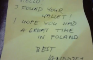 Mężczyzna podczas wakacji w Polsce zgubił portfel...