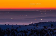 Schneeberg widziany z Pradziada [278 km!]