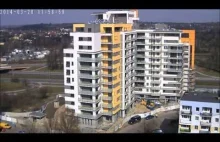 Łódź - Budowa apartamentowca "Panoramika" w 20 sekund