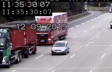 Kontrola odstępu na autostradzie A5 w Niemczech - surowe kary