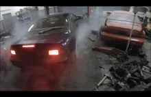 Nissan 200sx indoor burnout in DEN