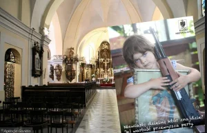 Zdjęcie małej dziewczynki z Kałasznikowem na profilu Wydawnictwa Franciszkanów.