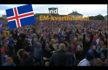 Radość Islandzkich kibiców w strefie kibica w Reykjaviku