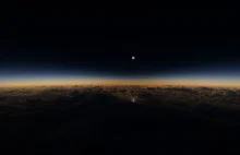 Zaćmienie Słońca z 9.03.2016 widziane z pokładu samolotu Alaska Airlines.