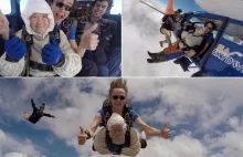 Ma 102 lata i skoczyła ze spadochronem