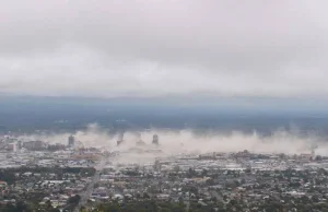 Zdjęcie zrobione chwilę po trzęsieniu ziemi w mieście Christchurch