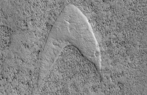 NASA znalazła logo gwiezdnej floty ze Star Trek'a na powierzchni Marsa.