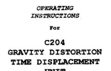 Niejawna instrukcja urządzenia C204 do grawitacyjnego zniekształcania czasu
