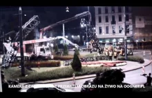 Tęcza na Placu Zbawiciela - rozbiórka (time lapse)