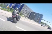 Pościg policji na motocyklu w Finlandii